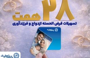 بانک تجارت با اعطای بیش از ۲۸ همت تسهیلات، از جوانان و خانواده‌های ایرانی حمایت کرد