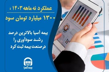بیمه آسیا با آغاز دولت چهاردهم، یک محصول بزرگ بیمه ای و یک سامانه برخط ارائه خدمات به مردم را عملیاتی کرد 