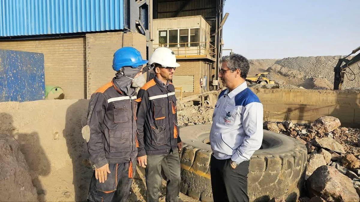 بازدید مدیرعامل فولاد سنگان از خطوط انتقال و سنگ‌شکن معادن سنگان 