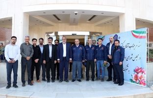 بازدید دکتر صباغیان نماینده مردم شهر ابرکوه در مجلس شورای اسلامی و مهندس حاتمی فرماندار  ابرکوه از کارخانه صنایع آهن و فولاد سرمد