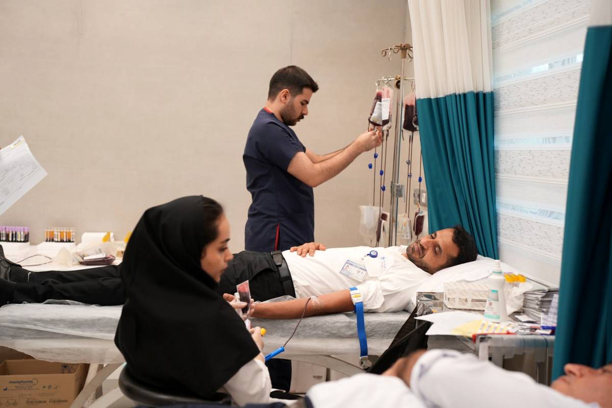 «نذر سرخ»؛ جاماندگان اربعین در پتروشیمی پردیس خون خود را به بیماران هدیه کردند