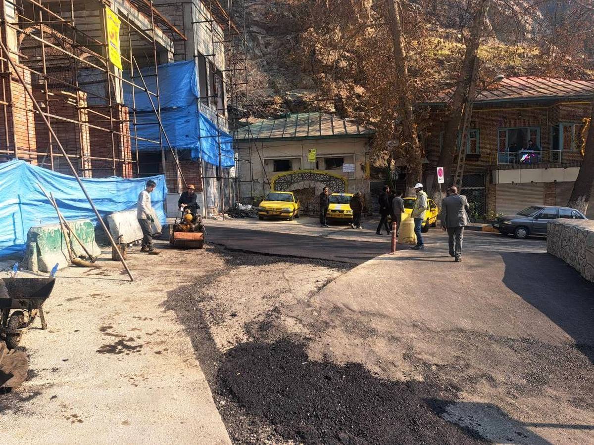 دوربرگردان ورودی میدان سربند تعریض شد