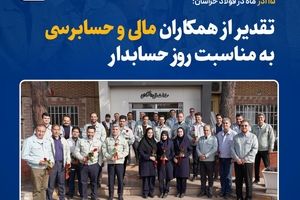 تقدیر از همکاران مالی و حسابرسی به مناسبت روز حسابدار