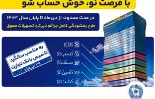 طرح «فرصت نو»، پیشنهاد ویژه بانک تجارت برای تسویه بدهی مشتریان