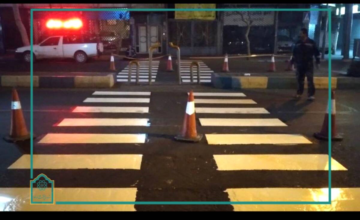  اجرای عملیات خط‌کشی در معابر منطقه ۱۲