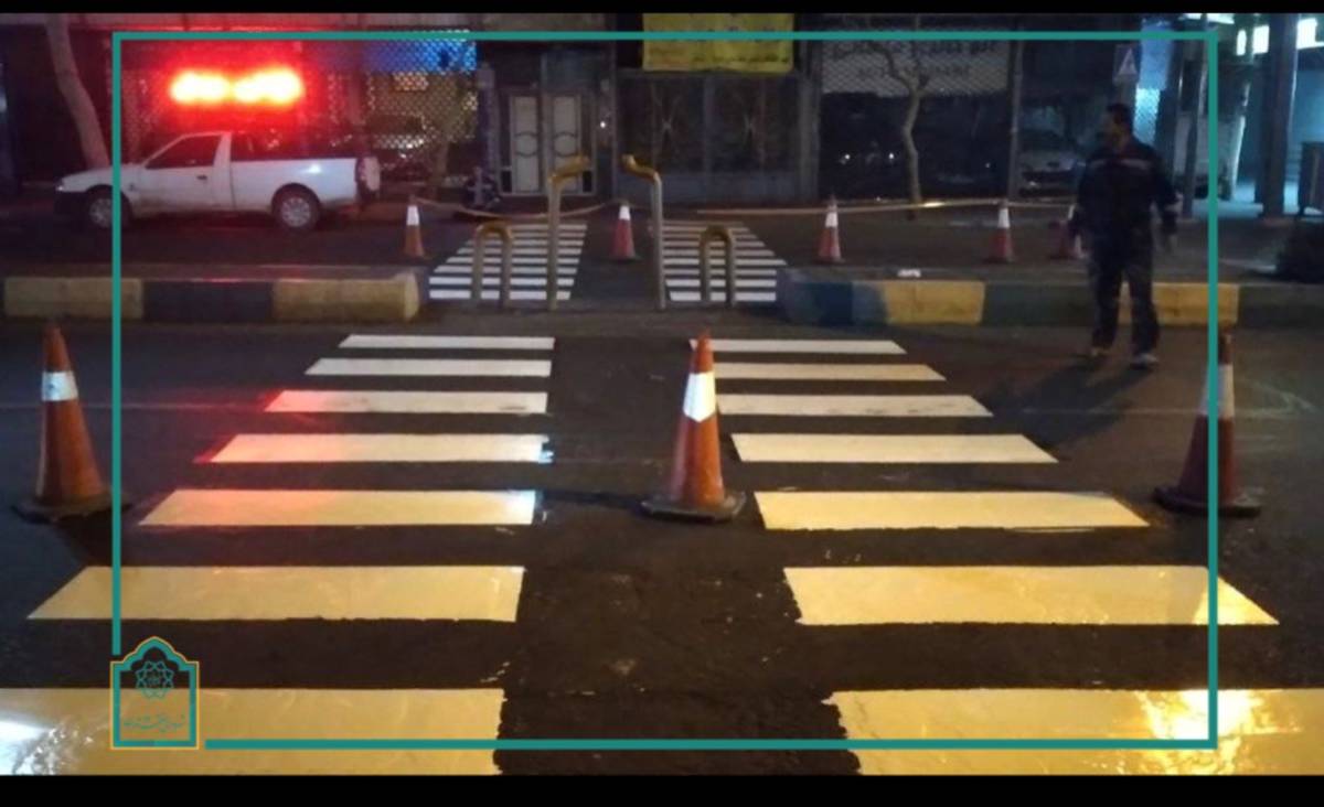  اجرای عملیات خط‌کشی در معابر منطقه ۱۲