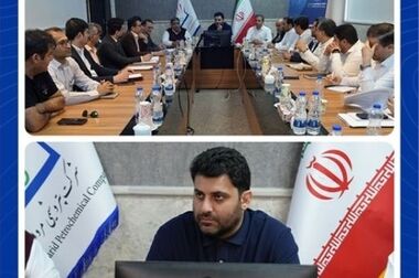 بازدید مدیرعامل شرکت سرمایه‌گذاری اهداف از غرفه پتروشیمی مروارید