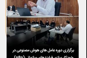  برگزاری دوره عامل های هوش مصنوعی در خودکار سازی فرایندهای سازمانی
