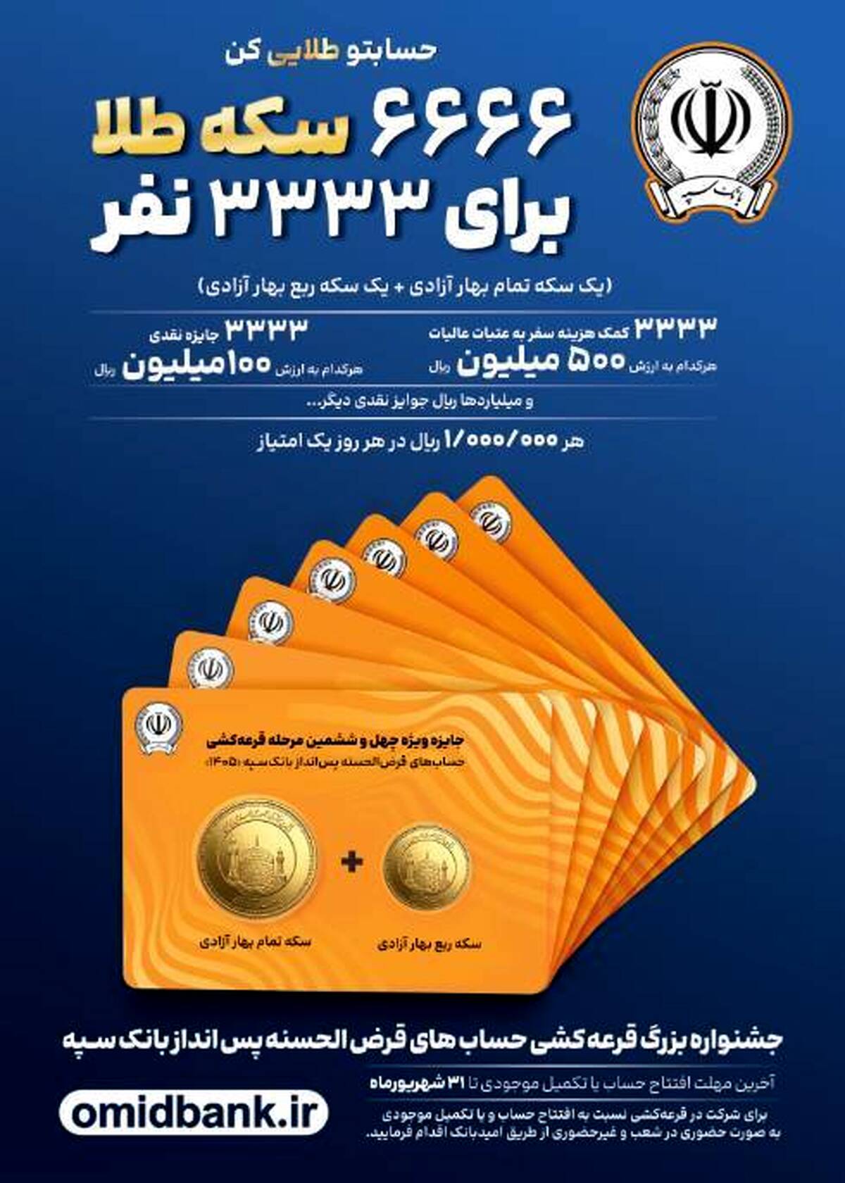 جوایز طلایی جشنواره بزرگ قرعه‌کشی حساب‌های قرض‌الحسنه پس انداز بانک سپه اعلام شد