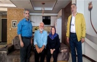 تجلیل نمایندگان پالایشگاه تهران از مادر گرامی شهید سرافراز خسرو قزوینه