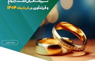 پرداخت بیش از ۱.۱۵۰ میلیارد ریال تسهیلات قرض‌الحسنه ازدواج و فرزندآوری در خردادماه ۱۴۰۴