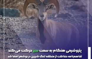  تفاهم‌نامه حفاظت از منطقه تنگ شیرین در بوشهر امضا شد