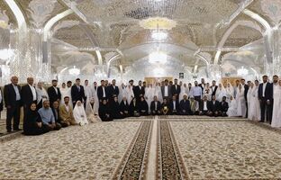 برگزاری جشن ازدواج کارکنان پالایشگاه ستاره خلیج فارس در حرم مطهر رضوی