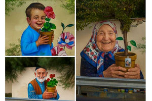 اجرای نقاشی دیواری «طراوت زندگی» در بزرگراه یادگار امام (ره)