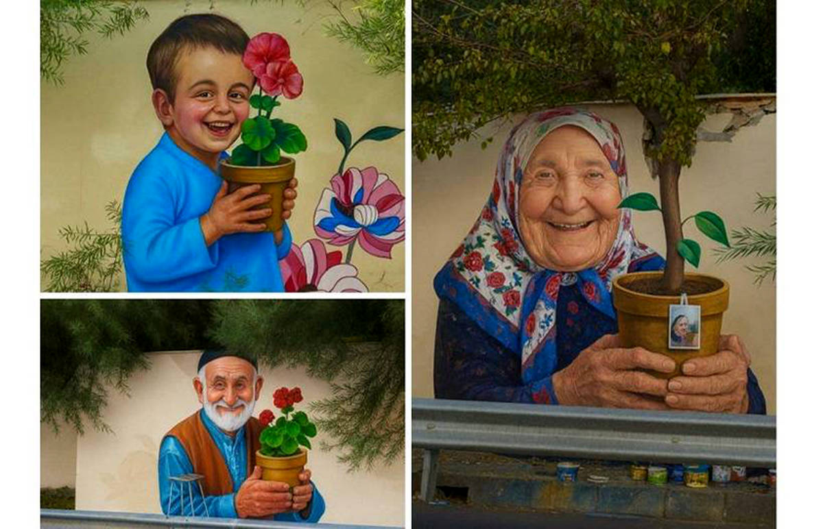 اجرای نقاشی دیواری «طراوت زندگی» در بزرگراه یادگار امام (ره)