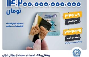 پیشتازی بانک تجارت در حمایت از جوانان ایرانی با تسهیلات 14.2 همتی ازدواج و فرزندآوری