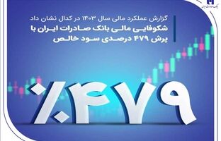 شکوفایی مالی بانک صادرات ایران با پرش ۴۷۹ درصدی سود خالص
