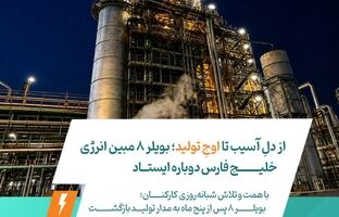 بویلر ۸ پس از پنج ماه به مدار تولید بازگشت