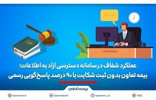بیمه تعاون بدون ثبت شکایت با ۹۰ درصد پاسخ‌گویی رسمی