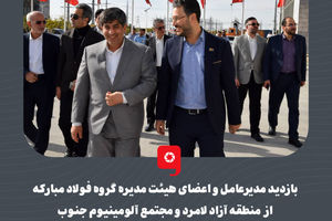 بازدید مدیرعامل و اعضای هیئت مدیره گروه فولاد مبارکه از منطقه آزاد لامرد و مجتمع آلومینیوم جنوب