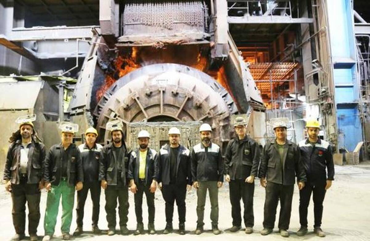 ثبت رکورد جدید نسوز کنورتور فولادسازی با ۴۱۴۱ ذوب