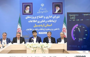 ثبت سرعت ۱۶۴۰ مگابیتی 5G همراه اول در اردبیل در حضور وزیر ارتباطات