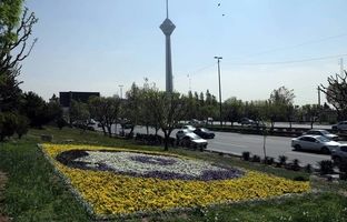 بزرگراه‌های منطقه ۲ به فرش گل مزین شد