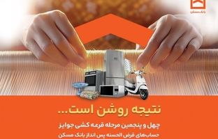 اسامی برندگان چهل و پنجمین دوره قرعه‌کشی حساب‌های قرض‌الحسنه پس انداز بانک مسکن اعلام شد/ لیست اسامی برندگان در سایت بانک مسکن