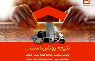 اسامی برندگان چهل و پنجمین دوره قرعه‌کشی حساب‌های قرض‌الحسنه پس انداز بانک مسکن اعلام شد/ لیست اسامی برندگان در سایت بانک مسکن