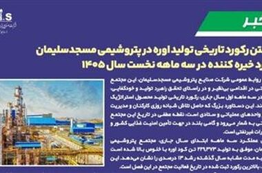 شکستن رکورد تاریخی تولید اوره در پتروشیمی مسجدسلیمان