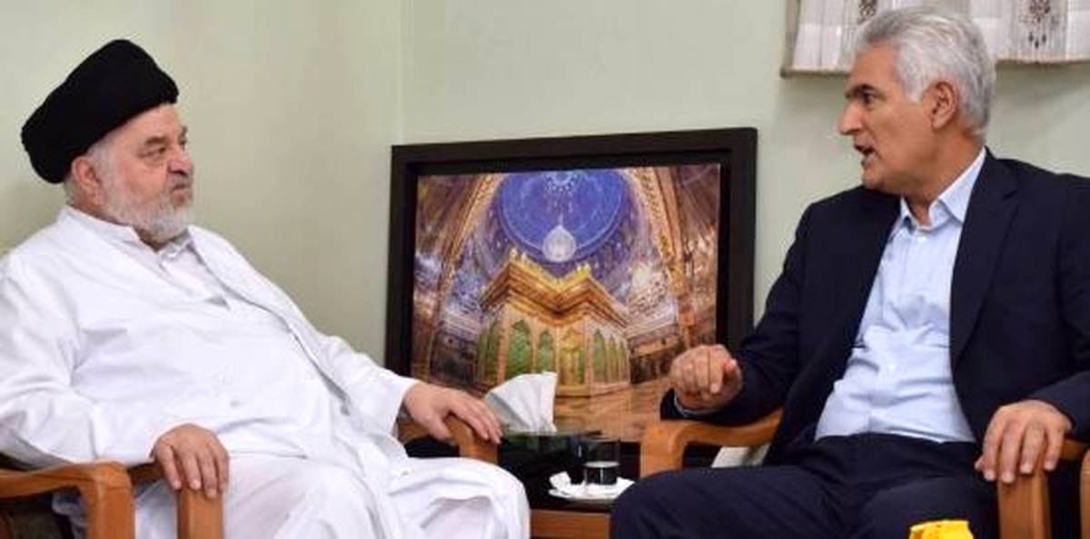 دیدار و گفتگوی دکتر بهزاد شیری مدیر عامل پست بانک ایران با حضرت آیت ا….سید جواد شهرستانی در قم