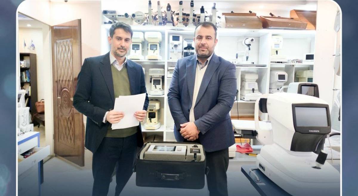 اهدای دستگاه غربالگری بینایی توسط سیمیدکو به بهزیستی خواف