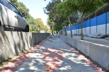 جلوگیری از ریزش بوستان گلابدره با ایمن سازی دیواره ۱۸ متری