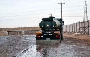 پاشش محلول تثبیت‌کننده خاک برای کنترل گرد و غبار در شرکت آهن و فولاد ارفع