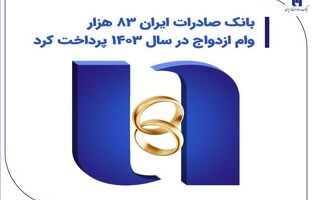 بانک صادرات ایران 83 هزار وام ازدواج در سال 1403 پرداخت کرد
