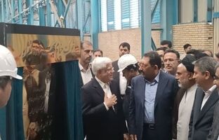 افتتاح بزرگترین خط تولید تیر آهن شرق کشور با حضور معاون اول رییس جمهور در نیشابور