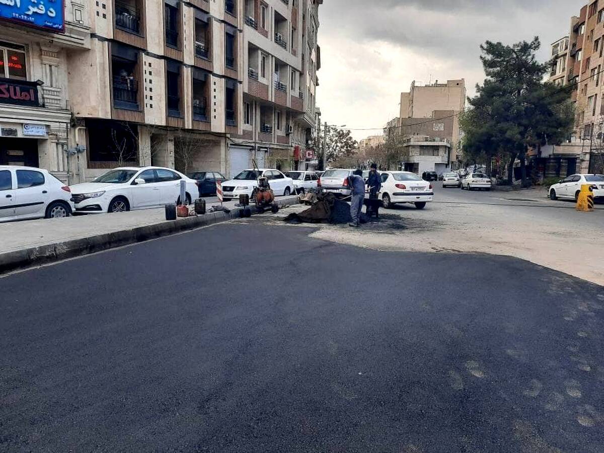 آسفالت بیش از ۴۴ هزار متر مربع از معابر منطقه ۵ در فروردین ماه ۱۴۰۴