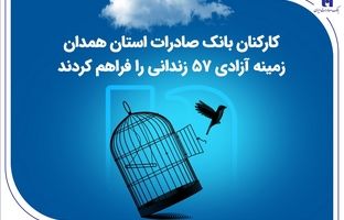 کارکنان بانک صادرات استان همدان زمینه آزادی 57 زندانی را فراهم کردند