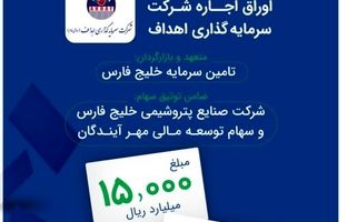 عرضه عمومی اوراق اجاره شرکت سرمایه گذاری اهداف بر مبنای سهام شرکت پالایش نفت اصفهان و شرکت توسعه مسیر برق گیلان