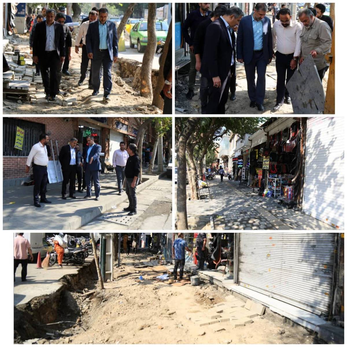  بازدید شهردار منطقه ۱۲ از  روند پیشرفت بهسازی معبر امیرکبیر