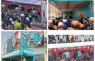  برپایی موکب بیمه دی برای خدمت به زائران میلیونی کاروان شهدا در تهران 