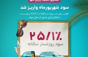 سود شهریور ماه صندوق گنجینه زرین شهر واریز شد