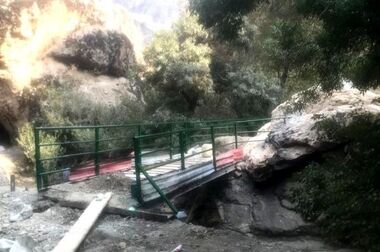 جلوگیری از ریزش بوستان گلابدره با ایمن سازی دیواره ۱۸ متری