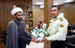 دیدار مدیر روابط عمومی شرکت سنگ‌آهن مرکزی ایران ـ بافق با فرمانده انتظامی شهرستان به مناسبت هفته نیروی انتظامی