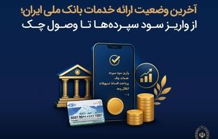 آخرین وضعیت ارائه خدمات بانک ملی ایران؛ از واریز سود سپرده ها تا وصول چک