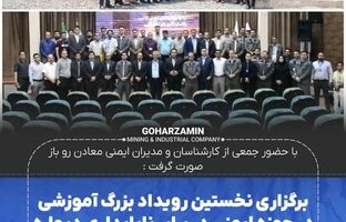 برگزاری نخستین رویداد بزرگ آموزشی در حوزه ایمنی در برابر ناپایداری دیواره معادن به میزبانی شرکت گهرزمین
