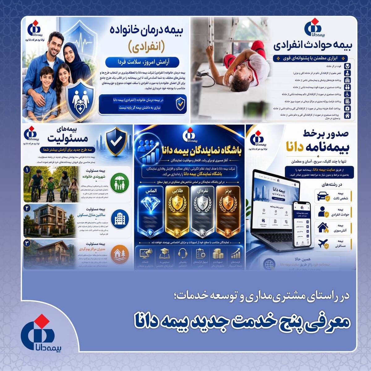 
معرفی پنج خدمت بیمه دانا