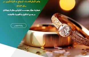 پرداخت بیش از ۱۰ هزار میلیارد ریال وام قرض‌الحسنه ازدواج و فرزندآوری در سال ۱۴۰۳