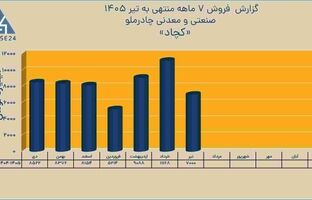 درآمد ۴ ماهه «کچاد» از ۵۷ همت عبور کرد/رشد درآمد نسبت به مدت مشابه قبل