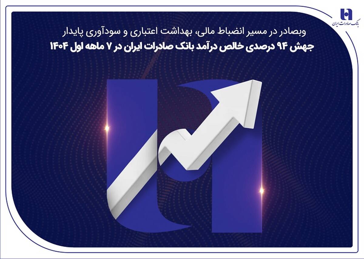 جهش ۸۲ درصدی خالص درآمد بانک صادرات ایران در ۷ ماهه اول ۱۴۰۴